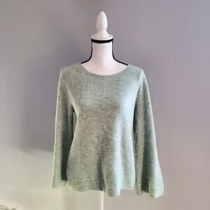 LOFT Angel Sleeved Green Pullover Sweater S